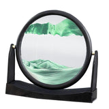 Maxbell Moving Sand Picture Flowing Sand Painting for Decoration Office Green