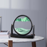 Maxbell Moving Sand Picture Flowing Sand Painting for Decoration Office Green