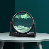 Maxbell Moving Sand Picture Flowing Sand Painting for Decoration Office Green