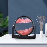 Maxbell Moving Sand Picture Flowing Sand Painting for Decoration Office Red