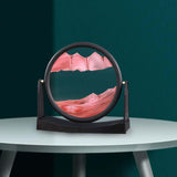 Maxbell Moving Sand Picture Flowing Sand Painting for Decoration Office Red