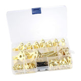 Maxbell 120Pcs Picture Hangers with Nails Hanging Decoration for Clothes Mirror gold