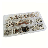 Maxbell 120Pcs Picture Hangers with Nails Hanging Decoration for Clothes Mirror silver