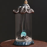 Maxbell Backflow Incense Burner with LED Waterfall Incense Cone Holder for Table
