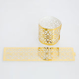 Maxbell 20x Napkin Holder Hollow Paper Napkin Ring for Holiday Ornament Party Favor Gold