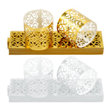 Maxbell 20x Napkin Holder Hollow Paper Napkin Ring for Holiday Ornament Party Favor Gold