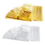 Maxbell 20x Napkin Holder Hollow Paper Napkin Ring for Holiday Ornament Party Favor Gold