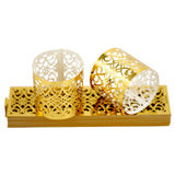 Maxbell 20x Napkin Holder Hollow Paper Napkin Ring for Holiday Ornament Party Favor Gold