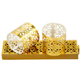 Maxbell 20x Napkin Holder Hollow Paper Napkin Ring for Holiday Ornament Party Favor Gold
