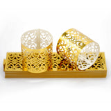 Maxbell 20x Napkin Holder Hollow Paper Napkin Ring for Holiday Ornament Party Favor Gold