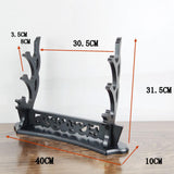 Maxbell Solid Wooden Stand Desktop Bracket Support for Tanto Wakizashi 1 Layer