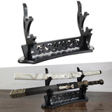 Maxbell Solid Wooden Stand Desktop Bracket Support for Tanto Wakizashi 2 Layers