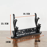 Maxbell Solid Wooden Stand Desktop Bracket Support for Tanto Wakizashi 2 Layers