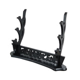 Maxbell Solid Wooden Stand Desktop Bracket Support for Tanto Wakizashi 3 Layers