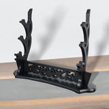 Maxbell Solid Wooden Stand Desktop Bracket Support for Tanto Wakizashi 3 Layers