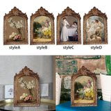 Maxbell Picture Display Frame Carved Picture Holder Ornament for Party Wedding Decor styleA