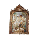 Maxbell Picture Display Frame Carved Picture Holder Ornament for Party Wedding Decor styleD