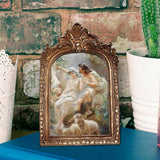 Maxbell Picture Display Frame Carved Picture Holder Ornament for Party Wedding Decor styleD