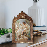 Maxbell Picture Display Frame Carved Picture Holder Ornament for Party Wedding Decor styleD