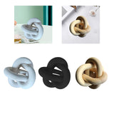 Maxbell Boho Wood Chain Link Knot Sculpture Crafts Party Cabinet Living Room White