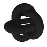 Maxbell Boho Wood Chain Link Knot Sculpture Crafts Party Cabinet Living Room Black