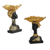 Maxbell Handcrafted Woman head Cabinet Home Bedroom Hotel Decoration Round