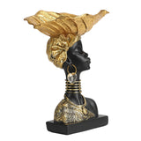 Maxbell Handcrafted Woman head Cabinet Home Bedroom Hotel Decoration Round