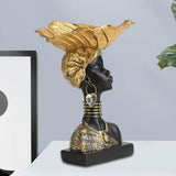 Maxbell Handcrafted Woman head Cabinet Home Bedroom Hotel Decoration Round