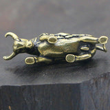 Maxbell 5x Pure Copper Animal Bull Figurines Ornaments Sculpture Housewarmings Gifts
