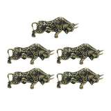 Maxbell 5x Pure Copper Animal Bull Figurines Ornaments Sculpture Housewarmings Gifts
