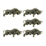 Maxbell 5x Pure Copper Animal Bull Figurines Ornaments Sculpture Housewarmings Gifts