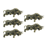 Maxbell 5x Pure Copper Animal Bull Figurines Ornaments Sculpture Housewarmings Gifts