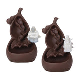 Maxbell Zen Backflow Incense Holder Lucky Ornament for Living Room Ornament Decor Lucky Maitreya