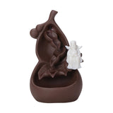 Maxbell Zen Backflow Incense Holder Lucky Ornament for Living Room Ornament Decor God of Fortune
