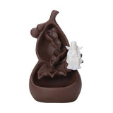 Maxbell Zen Backflow Incense Holder Lucky Ornament for Living Room Ornament Decor God of Fortune