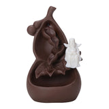 Maxbell Zen Backflow Incense Holder Lucky Ornament for Living Room Ornament Decor God of Fortune