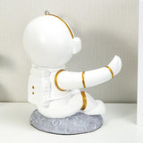 Maxbell Astronaut Wine Bottle Holder Figurine Spaceman Statue for Table Centerpiece White