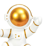 Maxbell Astronaut Wine Bottle Holder Figurine Spaceman Statue for Table Centerpiece White