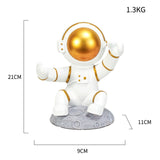 Maxbell Astronaut Wine Bottle Holder Figurine Spaceman Statue for Table Centerpiece White