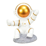 Maxbell Astronaut Wine Bottle Holder Figurine Spaceman Statue for Table Centerpiece White