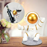 Maxbell Astronaut Wine Bottle Holder Figurine Spaceman Statue for Table Centerpiece White