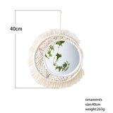 Maxbell Bohemia Macrame Round Mirror Makeup Mirror Decorative Mirrors Home Decor
