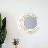 Maxbell Bohemia Macrame Round Mirror Makeup Mirror Decorative Mirrors Home Decor