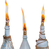 Maxbell 4x Wine Bottle Torch Wicks Kit Torches Lights Outdoor Garden Brass Caps