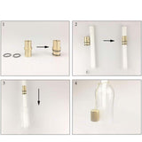 Maxbell 4x Wine Bottle Torch Wicks Kit Torches Lights Outdoor Garden Brass Caps