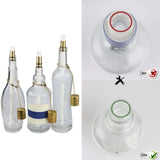 Maxbell 4x Wine Bottle Torch Wicks Kit Torches Lights Outdoor Garden Brass Caps