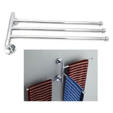 Maxbell Swivel Towel Bar Rack Wall Mounted Steel 180° Rotation for Toilet Kitchen