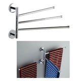 Maxbell Swivel Towel Bar Rack Wall Mounted Steel 180° Rotation for Toilet Kitchen