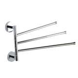 Maxbell Swivel Towel Bar Rack Wall Mounted Steel 180° Rotation for Toilet Kitchen