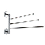 Maxbell Swivel Towel Bar Rack Wall Mounted Steel 180° Rotation for Toilet Kitchen
